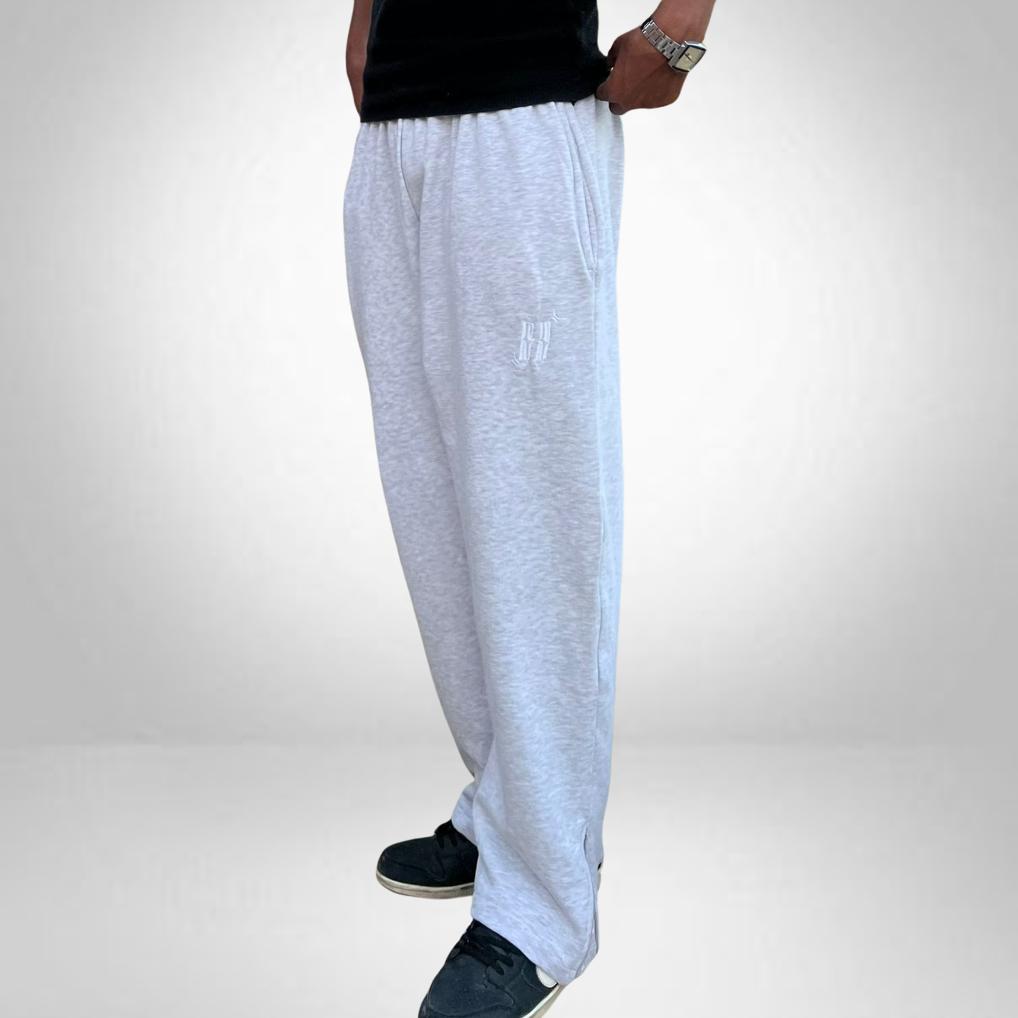 Light Grey Zipper Sweatpants