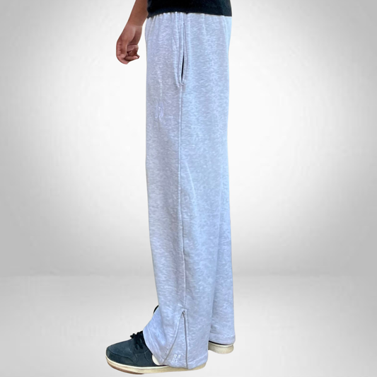 Light Grey Zipper Sweatpants